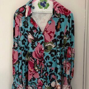 Ladies Soft Flower Velvet Shirt